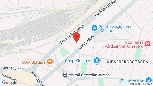 Lägenheter att hyra i Kirseberg - kort over placeringen