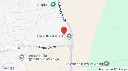 Lägenheter att hyra i Växjö - kort over placeringen