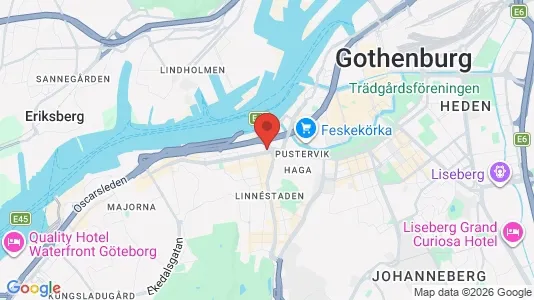 Rum att hyra i Göteborg Centrum - kort over placeringen
