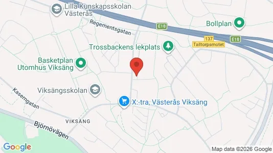 Lägenheter att hyra i Västerås - kort over placeringen