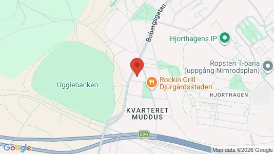 Lägenheter att hyra i Gärdet/Djurgården - kort over placeringen