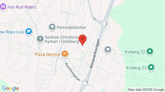 Lägenheter att hyra i Göteborg Östra - kort over placeringen