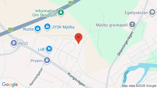 Lägenheter att hyra i Mjölby - kort over placeringen