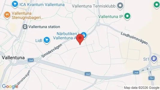 Lägenheter att hyra i Vallentuna - kort over placeringen