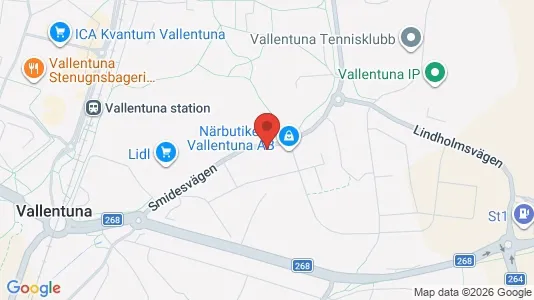 Lägenheter att hyra i Vallentuna - kort over placeringen