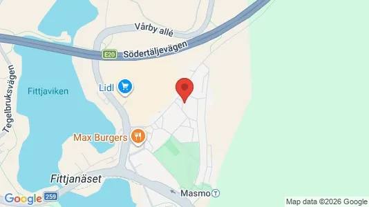 Lägenheter att hyra i Huddinge - kort over placeringen