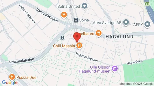 Lägenheter att hyra i Solna - kort over placeringen