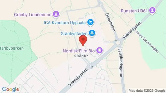 Lägenheter att hyra i Uppsala - kort over placeringen