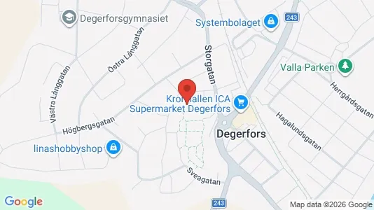 Lägenheter att hyra i Degerfors - kort over placeringen