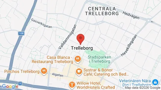 Lägenheter att hyra i Trelleborg - kort over placeringen