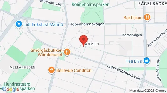 Lägenheter att hyra i Malmö Centrum - kort over placeringen