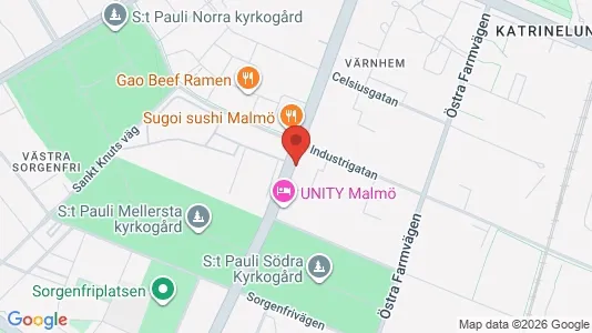 Lägenheter att hyra i Malmö Centrum - kort over placeringen