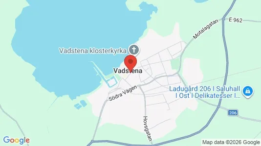 Lägenheter att hyra i Vadstena - kort over placeringen