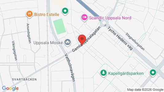 Lägenheter att hyra i Uppsala - kort over placeringen