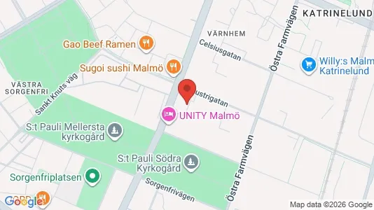 Lägenheter att hyra i Malmö Centrum - kort over placeringen
