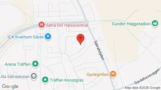 Lägenheter att hyra i Gävle - kort over placeringen