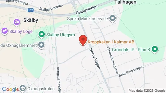 Lägenheter att hyra i Kalmar - kort over placeringen