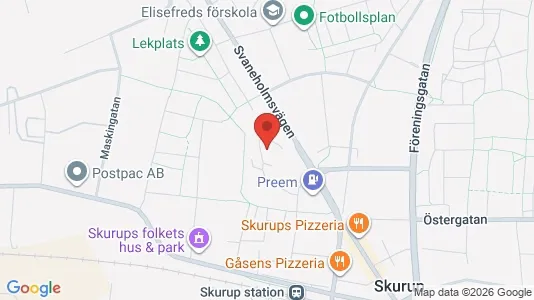 Lägenheter att hyra i Skurup - kort over placeringen