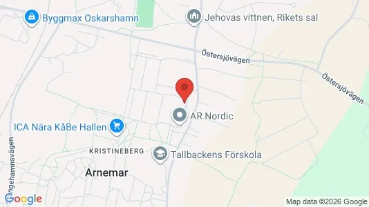 Lägenheter att hyra i Oskarshamn - kort over placeringen