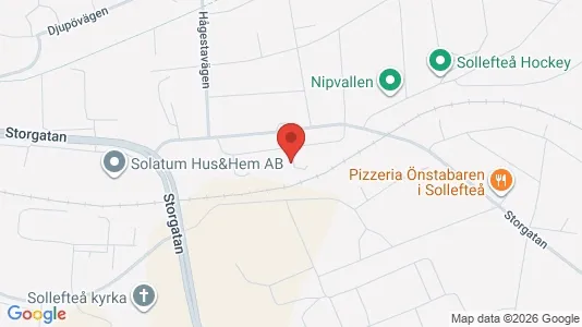 Lägenheter att hyra i Sollefteå - kort over placeringen