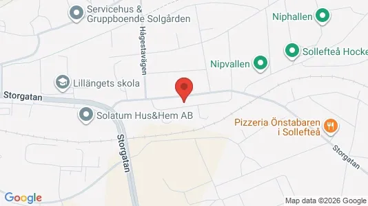 Lägenheter att hyra i Sollefteå - kort over placeringen