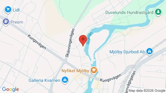 Lägenheter att hyra i Mjölby - kort over placeringen