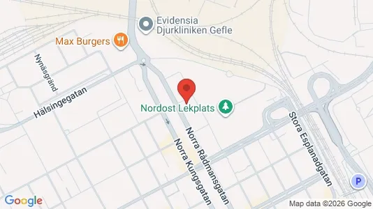 Lägenheter att hyra i Gävle - kort over placeringen