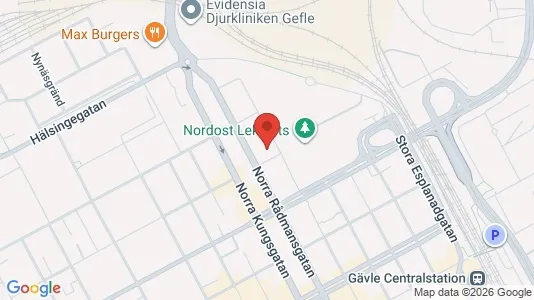Lägenheter att hyra i Gävle - kort over placeringen
