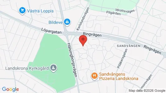 Lägenheter att hyra i Landskrona - kort over placeringen