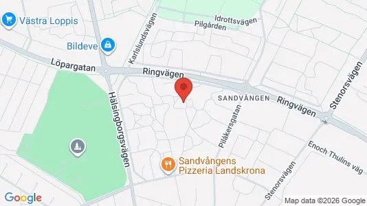 Lägenheter att hyra i Landskrona - kort over placeringen