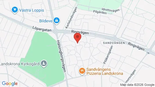 Lägenheter att hyra i Landskrona - kort over placeringen