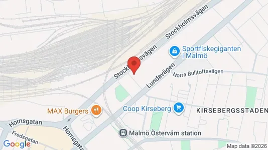 Lägenheter att hyra i Kirseberg - kort over placeringen