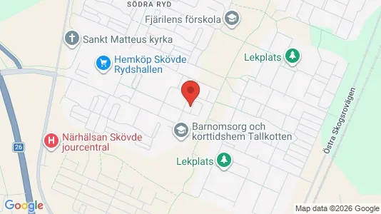 Lägenheter att hyra i Skövde - kort over placeringen