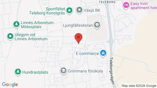 Lägenheter att hyra i Växjö - kort over placeringen