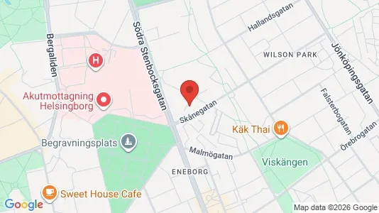 Lägenheter att hyra i Helsingborg - kort over placeringen