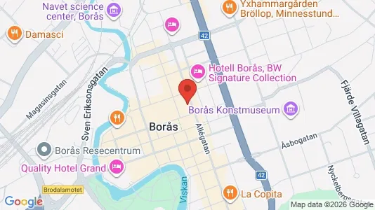 Lägenheter att hyra i Borås - kort over placeringen