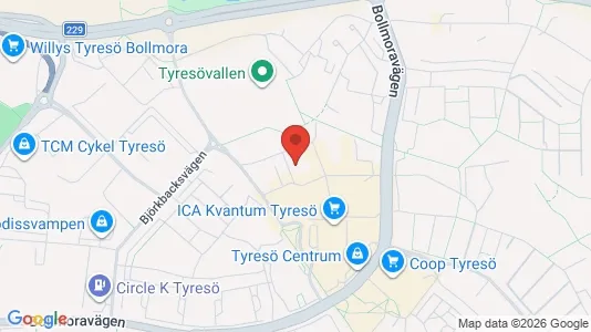 Lägenheter att hyra i Tyresö - kort over placeringen