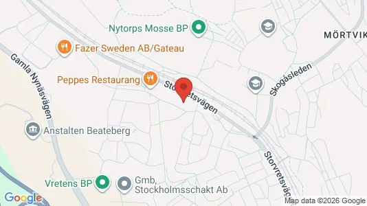 Rum att hyra i Huddinge - kort over placeringen