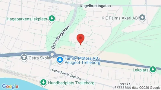 Lägenheter att hyra i Trelleborg - kort over placeringen