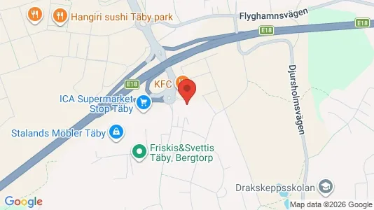 Lägenheter att hyra i Täby - kort over placeringen