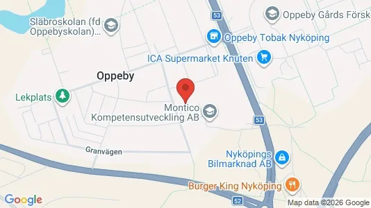 Lägenheter att hyra i Nyköping - kort over placeringen