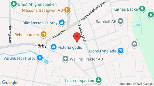 Lägenheter att hyra i Hörby - kort over placeringen