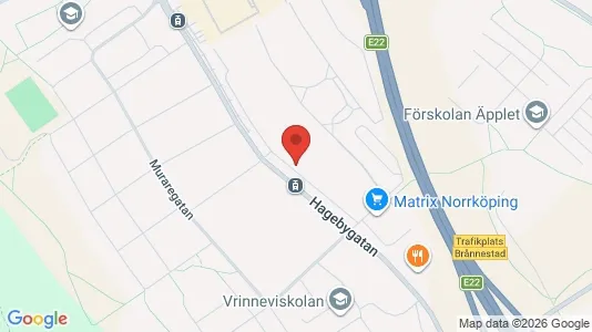 Lägenheter att hyra i Norrköping - kort over placeringen