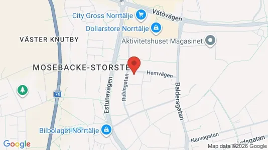 Lägenheter att hyra i Norrtälje - kort over placeringen