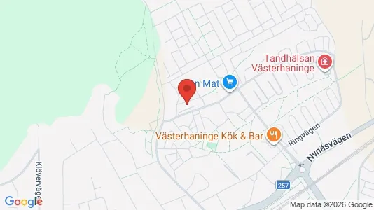 Lägenheter att hyra i Haninge - kort over placeringen