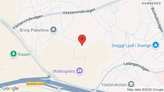 Rum att hyra i Uddevalla - kort over placeringen