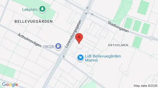 Lägenheter att hyra i Malmö Centrum - kort over placeringen