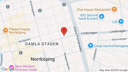 Lägenheter att hyra i Norrköping - kort over placeringen