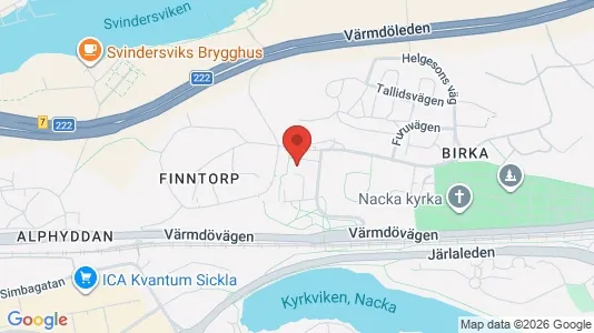 Lägenheter att hyra i Nacka - kort over placeringen