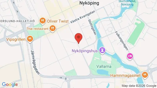 Lägenheter att hyra i Nyköping - kort over placeringen